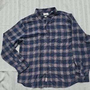 Weather Proof Men's Blue Plaid Shirt